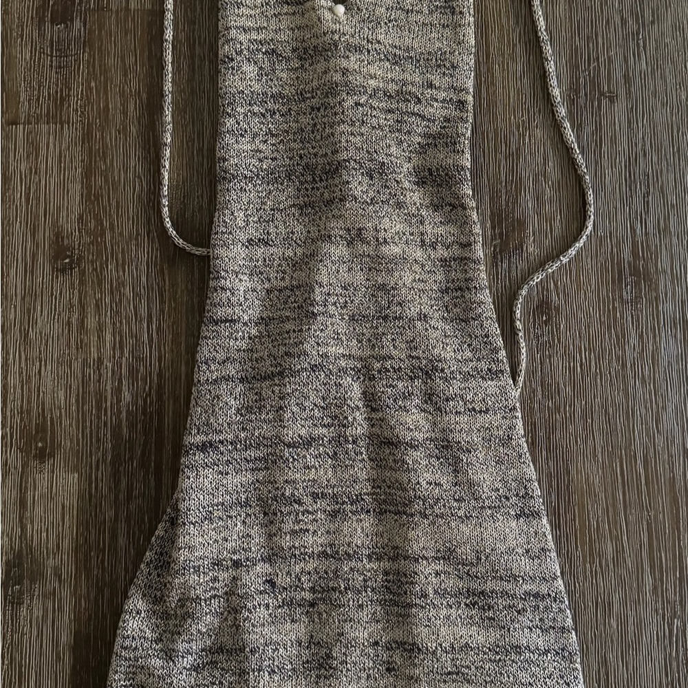 Gray Knit Crossbody Bag